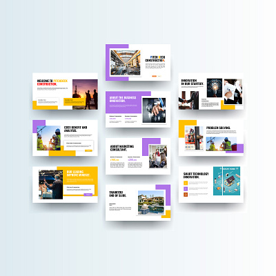 Construction Business Presentation branding design graphic design illustration logo