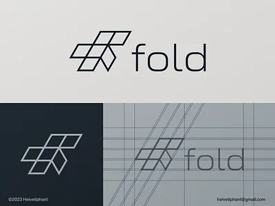 Fold - outlined abstract logo brand design branding creative logo design fold logo foldable geometric logo icon letter f logo letter mark logo line logo logo logo design logo design grid logotype minimalist logo modern logo pattern logo typography