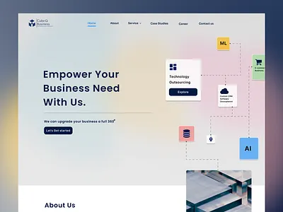 CubeQ Business - Landing Page casestudy landingpage ui webdesign website