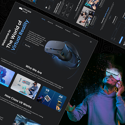 Futuristic AR & VR Agency Website UI Design 3d animation augmented reality branding design figma graphic design illustration logo motion graphics ui website