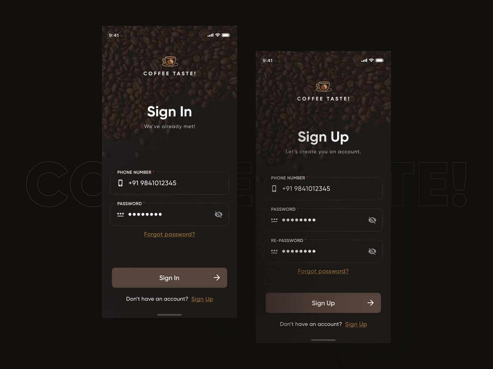 Freebie Coffee App UI UX Design by Zulqurnain on Dribbble