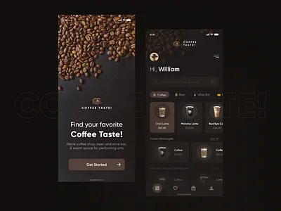 Freebie Coffee App UI UX Design adobe app app ui design coffee app creative agency creative design creative process design free download free download app ui free mobile app ui design freebie design illustration logo minimal ui ui ux ui ux design ui design ui free design
