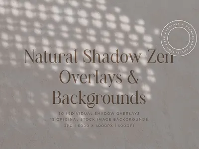 Natural Shadow Zen Overlays & Backgrounds backgrounds branding design digital graphics organic overlays shadow shadows