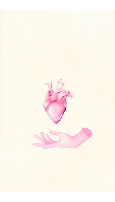 Handle With Care anatomical heart design drawing fragile hand hand drawing heart heart drawing heart icon icon illustration illustration poster pink poster