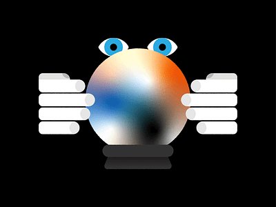 👁️🔮👁️ crystal ball grain graphic design illustration illustrator modern texture