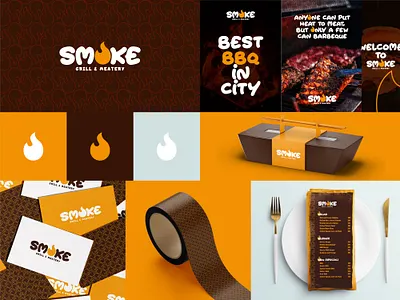 Smoke - logo design and branding arif mahabub bbq bbq food bbq logo bbq restaurant best logo designer best restaurant logo brand identity branding fire fire logo food logo grill logo logo logo design logotype restaurant logo smoke typography logo wordmark logo