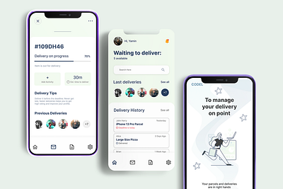 Delivery management app UI Design app app design app design ui app ui delivery app delivery app ui simple app ui design