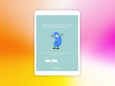 Life Insurance Landing Page ad brand branding campaign insurance landing page life marketing sign in sign up ux web