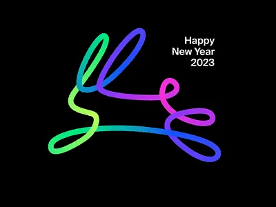 2023 Happy New Year branding graphic illustration linedrawing logo meanimize pictogram simplicity