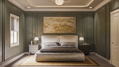 Classic Style Bedroom Visualization. 3d visualization architectural design interior design room design ideas