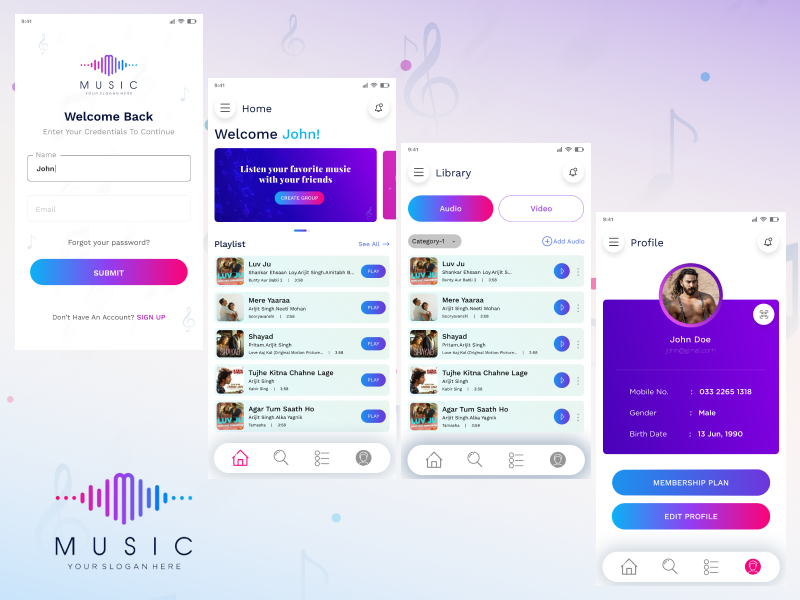 Example of Mobile App UI/UX Design