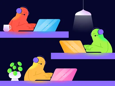 Renderforest Brand Ambassador bussines camera characterdesign colors fun idea illustration office shooting teamwork