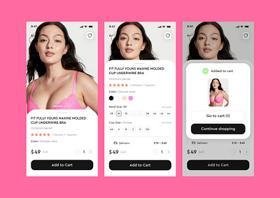 Lingerie store redesign design lingerine mobile mobileversion onlinestore productpage store ui underwear ux