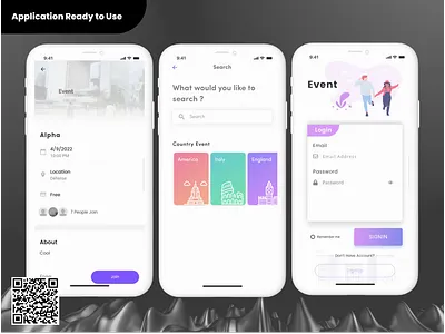 EventPro Booking Flutter Event App Full Application 3d flutter framework graphic design ticket ui