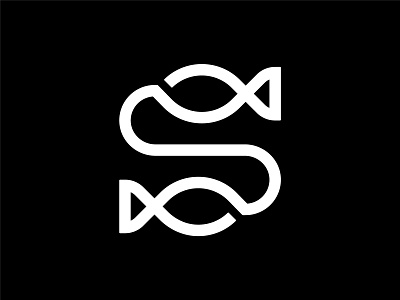 Letter S Fish Logo animal branding design fish graphic design illustration letter s logo logos marine minimal s s initial s logo s monogram simple underwater