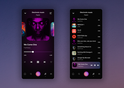 Music Player - UI Concept app design mobile music podcast ui ux