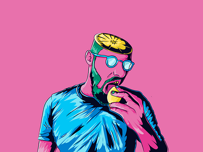 Surreal Art adobe illustrator art character creative creative design design digital illustration lemon male man surreal art surrealisam tablet vector