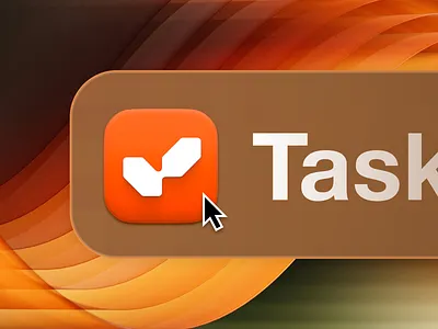 TaskNode Logo • Productivity App app checkmark icon logo minimalist orange productivity skeuomorphism