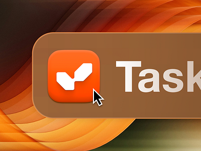 TaskNode Logo • Productivity App app checkmark icon logo minimalist orange productivity skeuomorphism