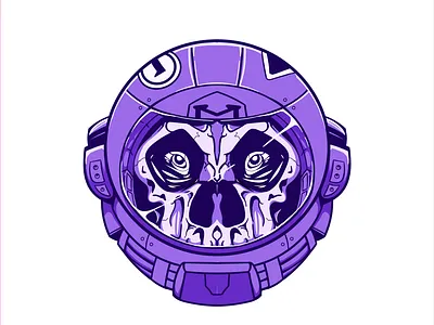 Illustration of Astronaut apes apes branding cyberpunk design flat head illustration pattern skull