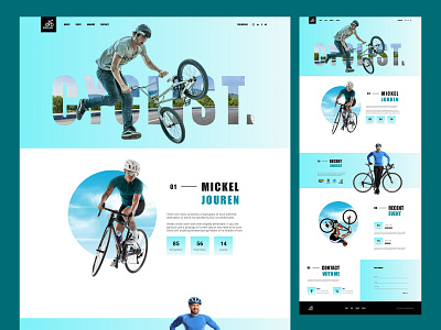 Cyclist Website UI Templated Design appdesign branding cyclist graphicdesign landingpage mobiledesign productdesign prototype templatedesign uidesign userexperiencedesign userinterfacedesign uxdesign uxresearch visualdesign webdesign webdevelopment wireframes