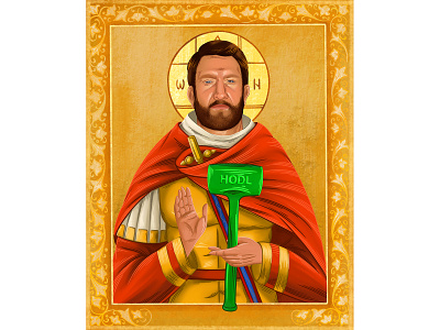 NFT art - 27 art bitcoin cryptoart cryptocurrency drawing face graphic icon illustration nft nftart ortodox portrait