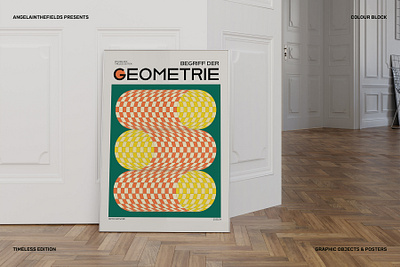 RETRO COLOUR BLOCK Clipart bauhaus geo geometric nostalgia poster retro wall art