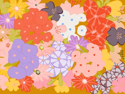 FLORA MODERNA Posters + Clipart clipart floral flowers home decor posters retro romantic vector wall art