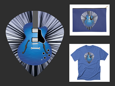 Blueberry Burst Electric Guitar blueberry burst classic classic music electric guitar guitar collection guitar illustration guitar pick pouch guitar player music fan music room musical design musician vintage