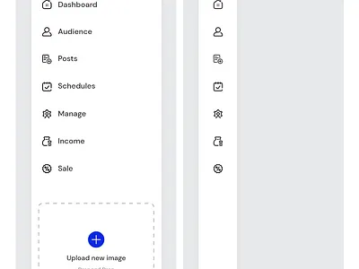 Side Menu animation motion graphics ui