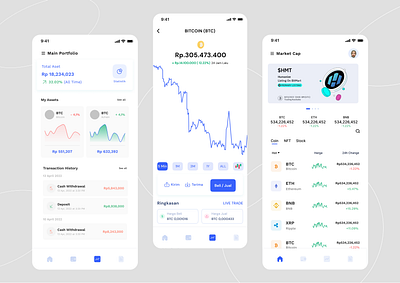 Krypto - Crypto Currency Mobile Apps app crypto crypto currency design finance fintech mobile apps portfolio ui ux wallet