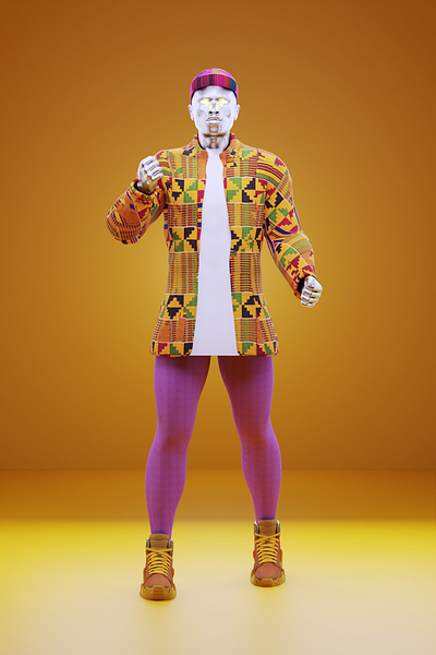 Megacool Tyrone 3d africa afrofuturism animation blender design gaming illustration