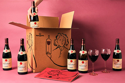Morrisons Festive Wine Mailer x Fay Troote animation artist artwork branding characterdesign design illustration illustrator marketing narrative packaging packagingdesign socialmedia sustainable