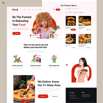 Food design figma landingpage ui uiux uiuxdesgn ux