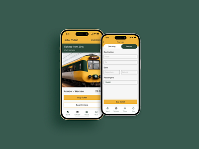 Train Ticket Booking App app design ui