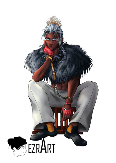 Grey Crowned Crane Character character design characterart illustration