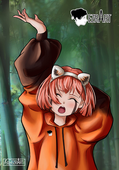 Red Panda Character character design characterart illustration