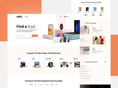 Landing Page Design Buyback website branding home homepage landing ui ux webdesign website