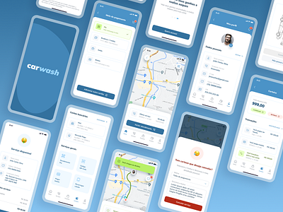 Carwash App (2) app app design app interface interface design product design responsive ui ui design