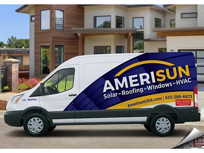 Amerisun branding logo design sacramento sacramento graphic design vehicle wrap design