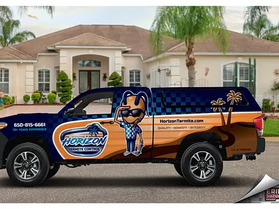 Horizon Termite Control branding logo design sacramento sacramento graphic design vehicle wrap design