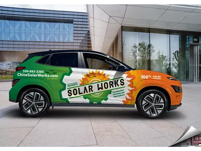 Chico Solar Works branding logo design sacramento sacramento graphic design vehicle wrap design