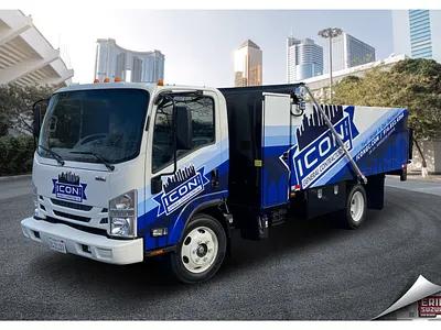 Icon General Contractors branding logo design sacramento sacramento graphic design vehicle wrap design