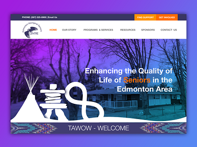 Seniors Centre Website Design ui website