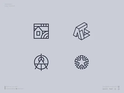 Architectural logo concepts architecture branding design icon logo logodesign logotype minimal vector