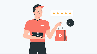 Delivery man food delivery service