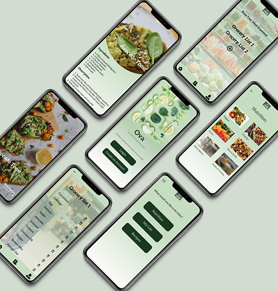 Nutrition Guide & Recipe App for PCOS Patients design freelance illustration typography ui ux uxintern uxjobs uxuijobs