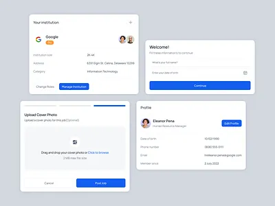 Job Recruiter Cards app beautiful branding dashboard design hr job job portal landing page manager mobile app platform recruiter ui ux website