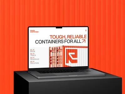 Web Design for Ready Container branding design graphic design minimal orange ui uiux web design website