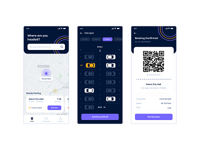 Parking app branding design illustration logo ui ux vector